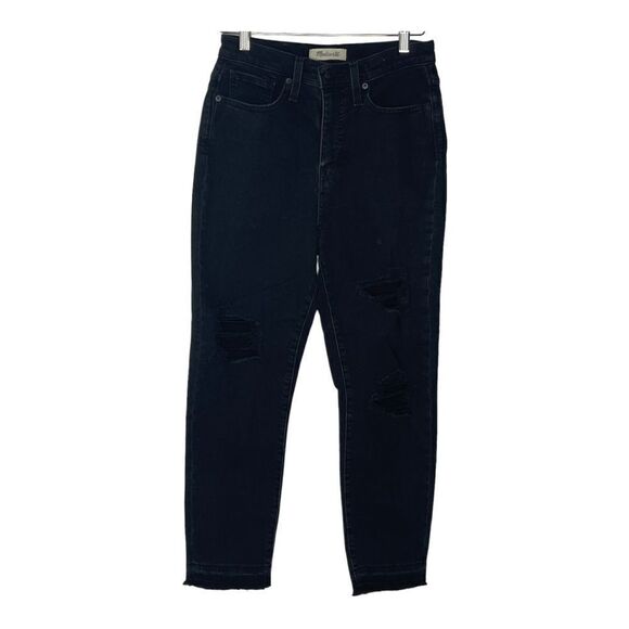 Madewell TheMom high rise straight jeans with knee rips - US 26 - Picture 1 of 6